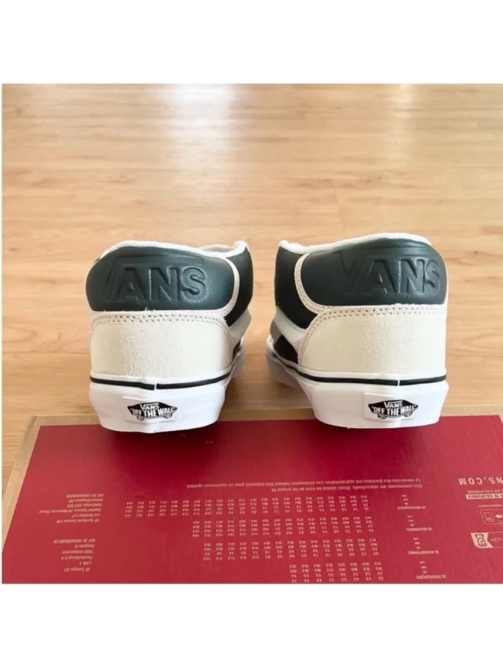 Vans Knu Mid in White and Green Women 10.5 US Mens9.0 US